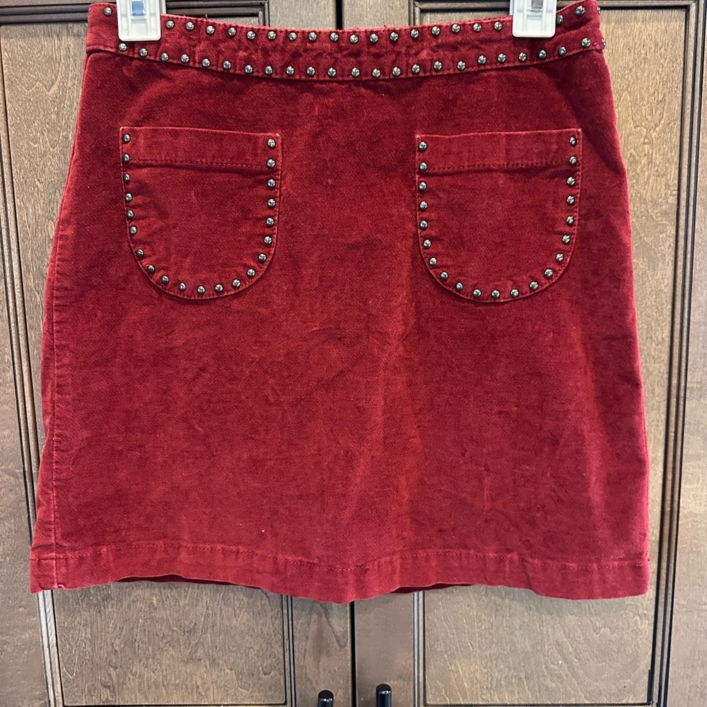 Mossimo Supply Co. Maroon  Studded Mini Skirt